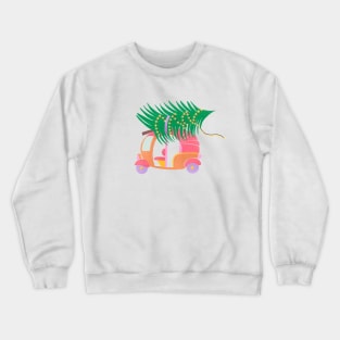 Pink Christmas rickshaw Crewneck Sweatshirt